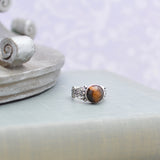 Sterling Silver Faceted Tiger's Eye Ring
