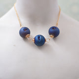 Agate Druzy Geode Necklace