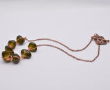 Free Form Green Glass Nugget Necklace