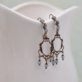 Indian Sapphire Swarovski Crystal Earrings
