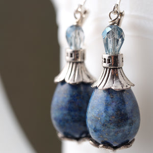 Lapis Lazuli Teardrop Earrings
