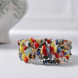 Multicolored Gemstone Wrapped Bracelet
