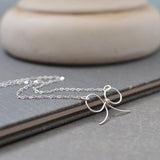 Sterling Silver Bowtie Necklace