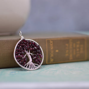 Garnet Tree of Life Pendant