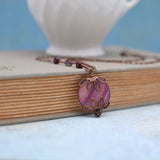 Purple Shell Necklace Necklace