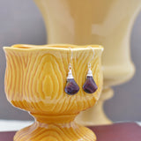 Purple Swirl Teardrop Earrings